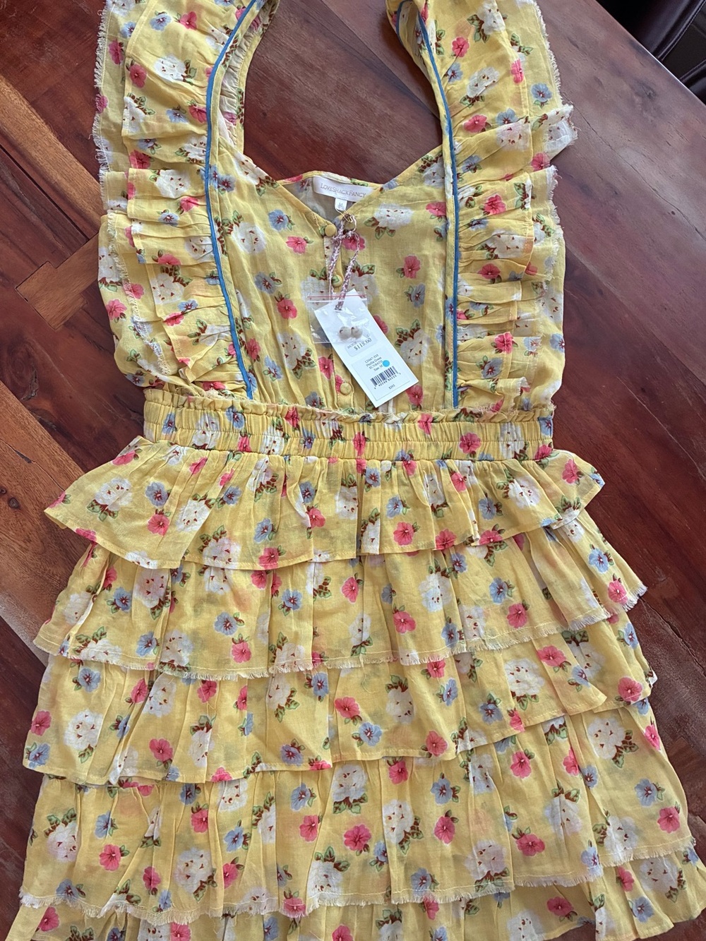 LoveShackFancy Phyllis mini dress in Sunbath size medium NWT